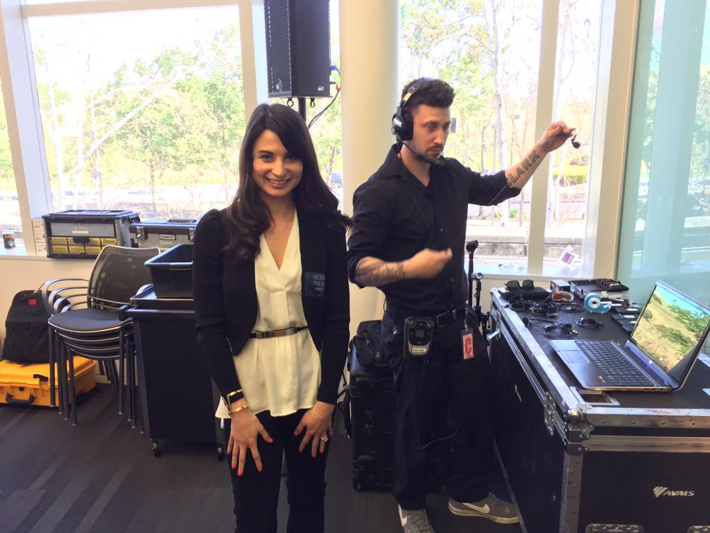 Melissa getting her mic on! We're ready! #GoogleDemoDay