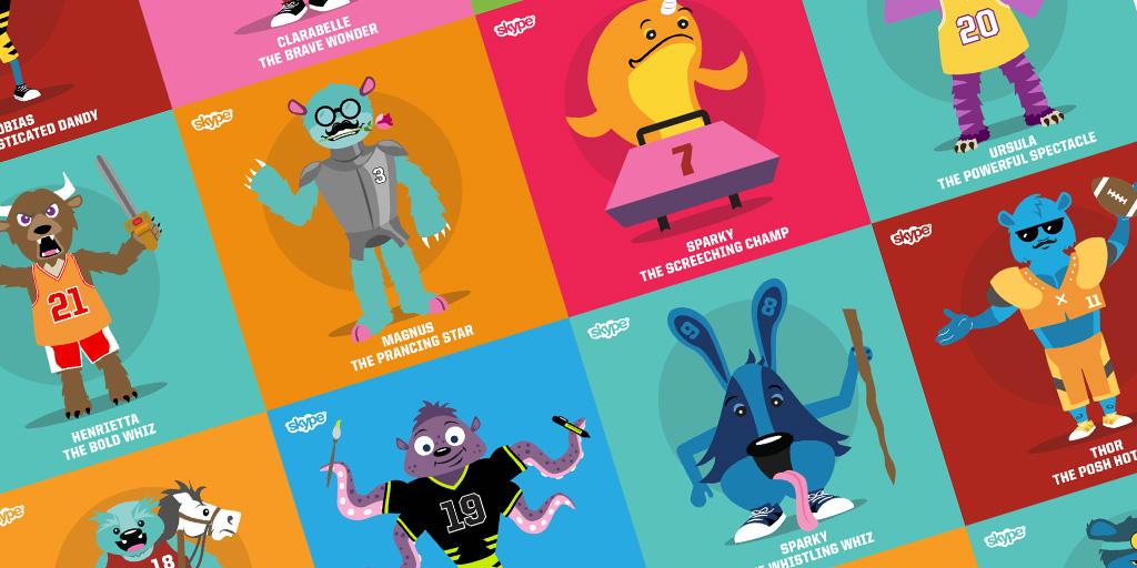 Skype's tweet photo. NOW OPEN: The #MarchMascots Locker Room! Take a look and see why you'll want one of your own. http://t.co/mcd3fbEUbR http://t.co/4GflwlXvBr