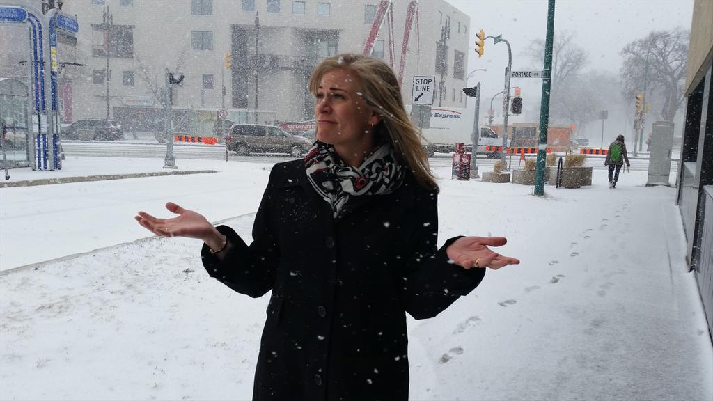 pentononcbc's tweet image. Really? Of course it snows on my first day filling in for .@johnsauderCBC on tv weather. #firstdayproblems #cbcmb