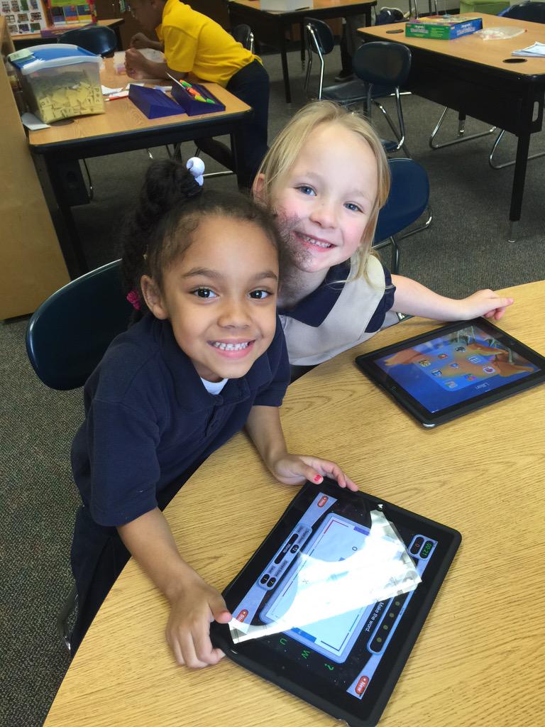 craftygateach's tweet image. Having fun and working hard on our last day of after school! #lettertiles #ipadlearning #bogglemath