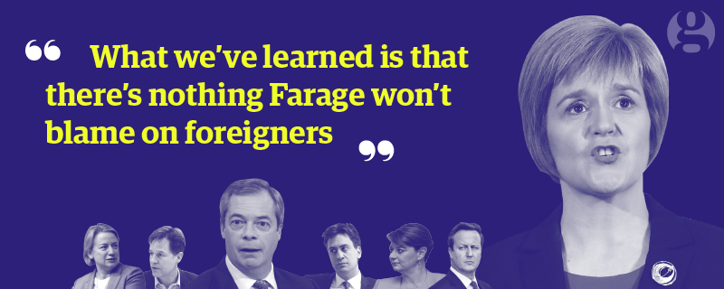 guardian's tweet photo. #leadersdebate live: Nicola Sturgeon says diversity is a great strength http://t.co/U0F3ggfUMv http://t.co/pS2lPQ6JxR