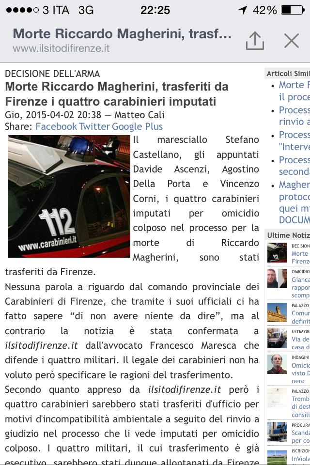 RikyMagherini's tweet image. ilsitodifirenze.it/content/891-mo… #vialadivisa #veritàegiustizia #iloveriky
