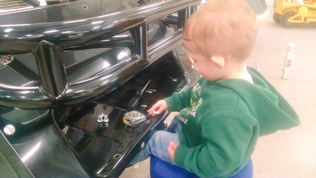 KidRocRacing's tweet photo. Kj loves putting zus buttons in! Just not ready for a screwdriver http://t.co/ffARQwbxmX