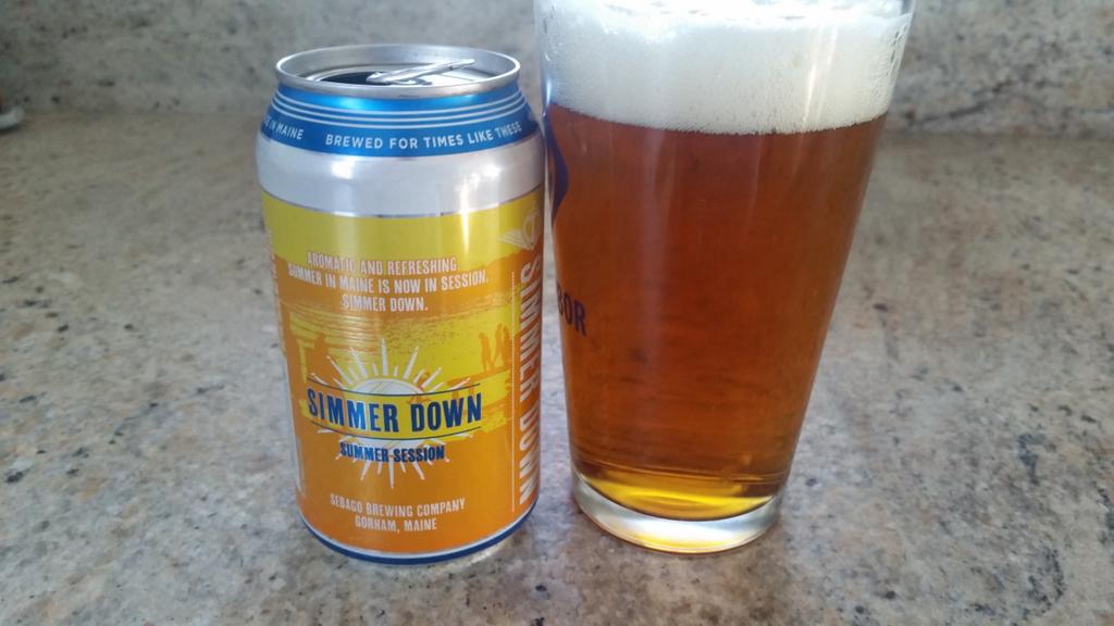 Finally! Nice weather and a delicious #simmerdown in the can! @sebagobrewing