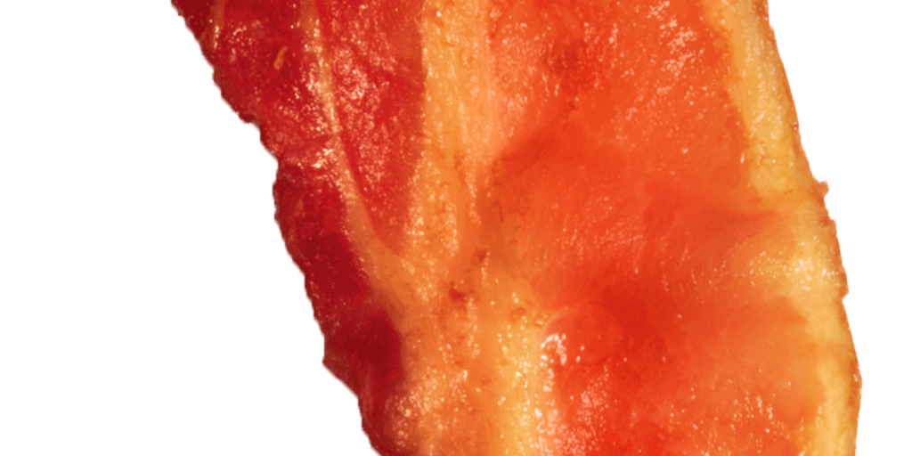 Still the same strip of bacon we use on our pizza. Almost there.