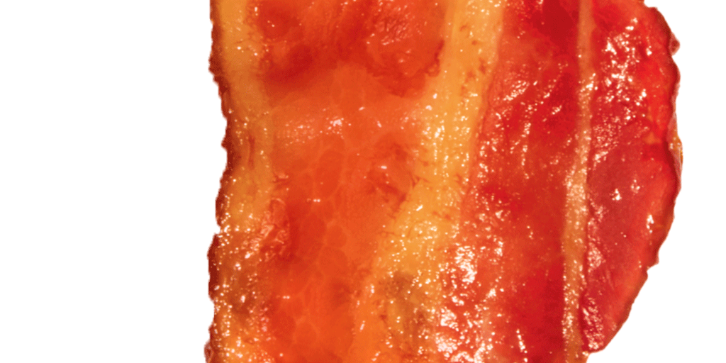 Inch thirty-one of 3 ½ feet of bacon.