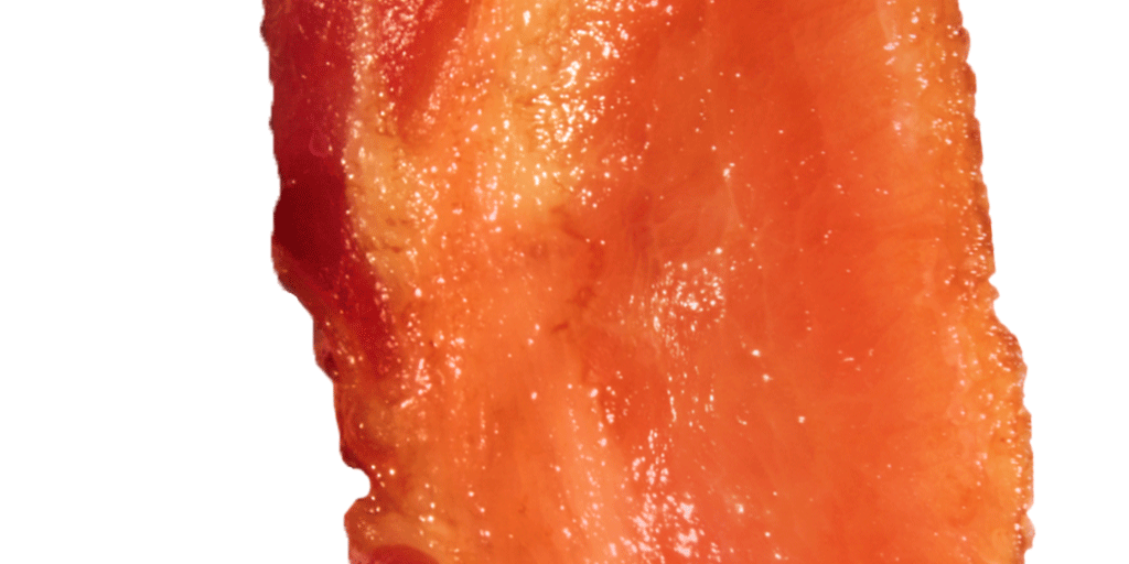 Inch twenty-four of a Little Caesars strip of bacon.