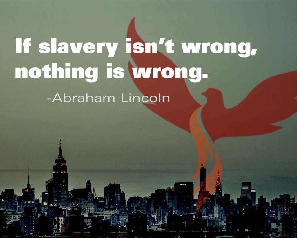 ThreedomFront's tweet photo. We think Lincoln had a point. Join the fight against human trafficking. #ThreedomThursday http://t.co/ECZ58gYUuv