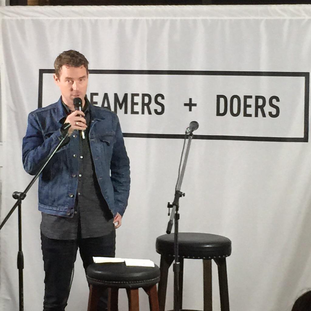 Dreamers &amp; Do'ers event at 303 Columbia St... <a href="/wearechimp/">Charitable Impact</a> CEO <a href="/johnbromley/">John Bromley</a> firing-up the crowd!