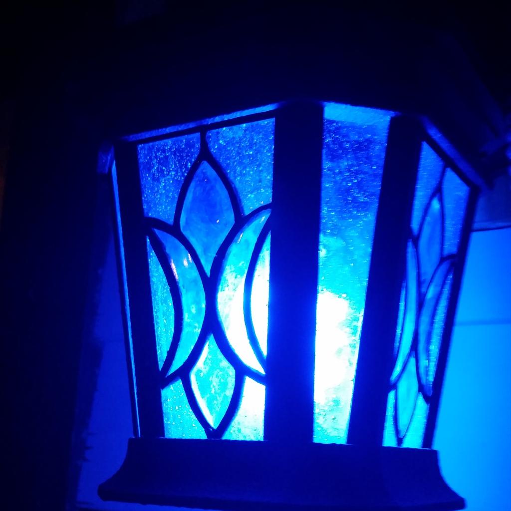Our house is lit for Autism Awareness! #lightitupblue