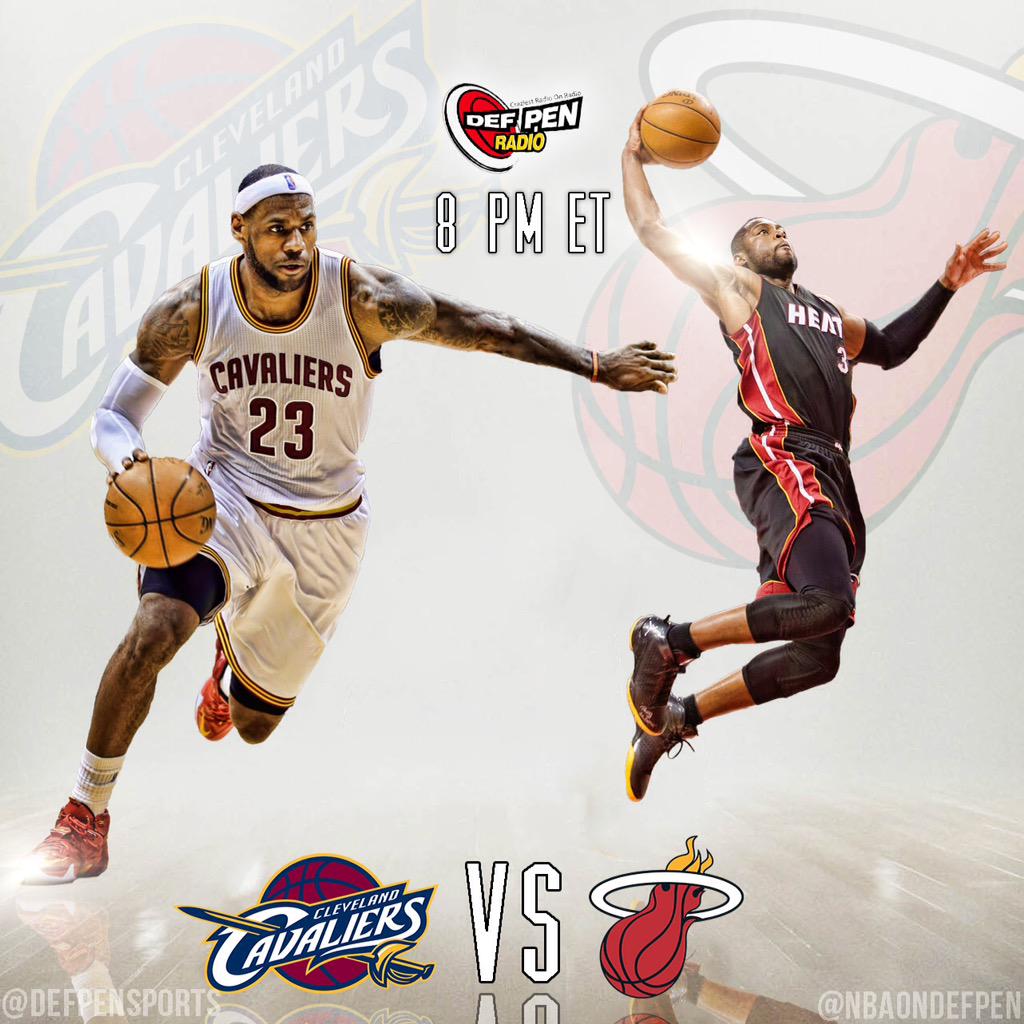 DefPenHoops's tweet photo. #DefPenGame2Watch is starting soon!
Who ya got?!
#cavs vs #heat!
RT for @cavs
FAV for @MiamiHEAT http://t.co/2fwM9br2MZ