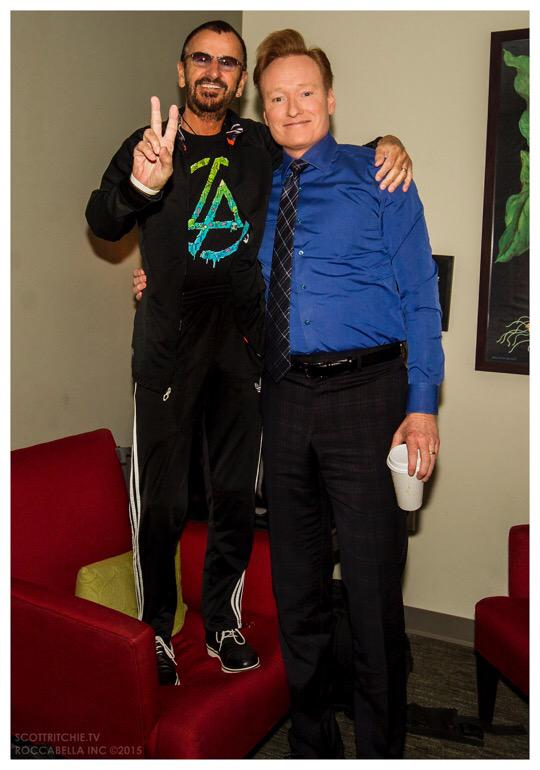 Ringostarr On Twitter That Conan O Brien Has To Stop Being Taller Than Me I Had A Lot Of Fun On The Show Last Night Peace And Love Http T Co S2nfukgp90