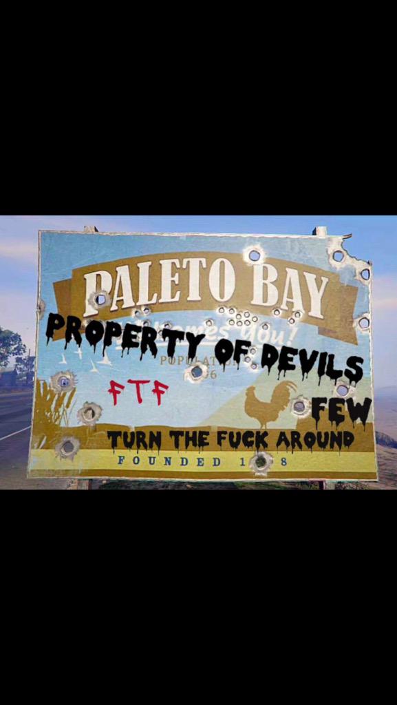 DevilsFewMC's tweet photo. Welcome to paleto bay, we recommend turning around now http://t.co/otdtbacsns