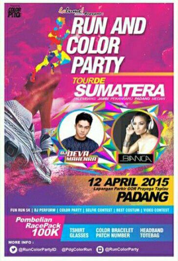 warnafmpadang's tweet photo. #RUNandCOLORPARTY TOUR DE SUMATRA |Tiket di Radio Warna FM – 081266274096 ( gaby ) | Darwin : 082283905324 | Buruan ! http://t.co/NlCPXW06Ql