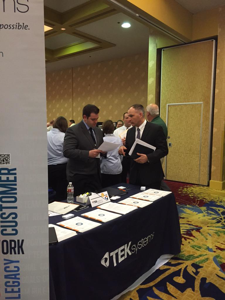 Power Triangle holding the TEKsystems brand strong at a job fair today! @shon7r <a href="/JoeNolin_/">Joe Nolin</a>