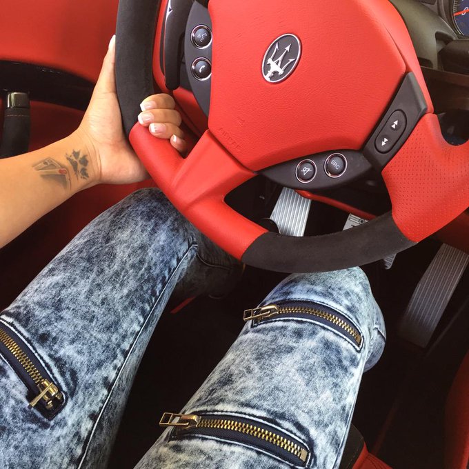 My Benz is collecting dust now. Obsessed with my ferocious little girl 😻🚗💨🇮🇹#Maserati #GranTurismo #BrandNew<a href="/tag/brandnew"class="tags"><span>#brandnew</span></a><a href="/tag/maserati"class="tags"><span>#maserati</span></a><a href="/tag/granturismo"class="tags"><span>#granturismo</span></a>