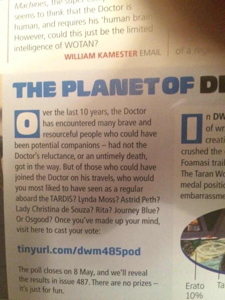 theirishwhovian's tweet photo. Come on guys, spread the word, #VoteOsgood #bringbackosgood poll closes 8th May http://t.co/5Ubmxr39kc