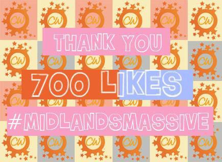 AozoraM786's tweet photo. We've hit 700+ likes on Facebook #MidlandsMassive wooo! π
Let's continue to grow inshaAllah #WeMadeCW #CW2015 http://t.co/OIdGht6yO9