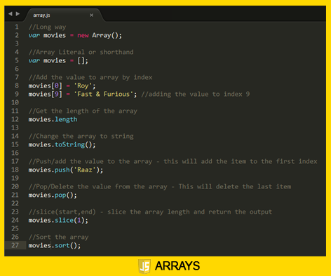jslovers_del's tweet image. #JSLovers #cheatsheet #javascriptArrays