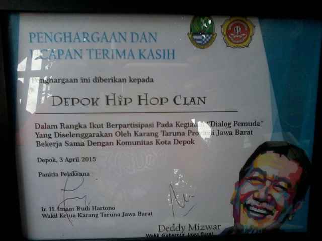 Penghargaan dari karang taruna Jawa Barat :D