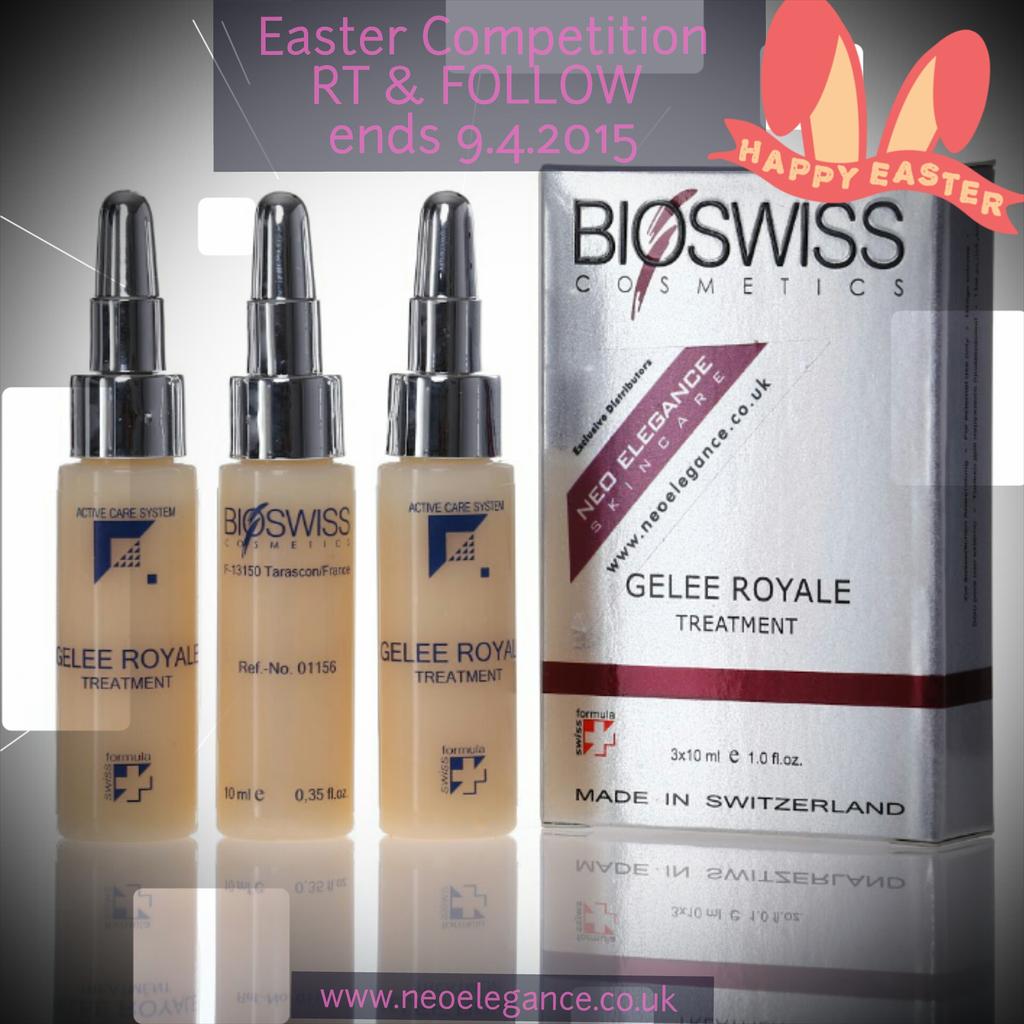 neoelegance's tweet photo. #competition time! Win our awesome #bioswiss gelee royale treatment worth £30. RT & Follow. #HappyEaster #neoelegance http://t.co/kqHlVEqh2Q