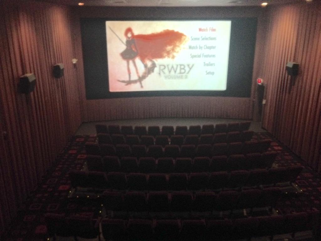 CharlesMonocles's tweet photo. @RoosterTeeth @IAmLindsayJones One of the perks of being a manager at a movie theater #RWBY #RT12Years http://t.co/FvQ0aju9is