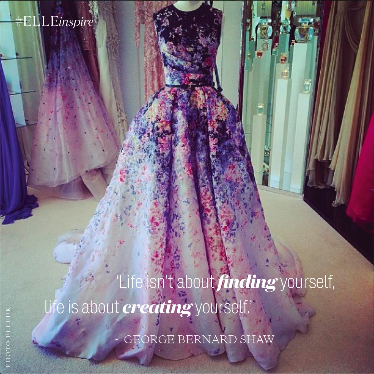 ELLEUK's tweet photo. 'Life isn't about finding yourself, life is about creating yourself.' George Shaw #ELLEinspire http://t.co/ci8GBD1O4a http://t.co/9NqpX02CZ6