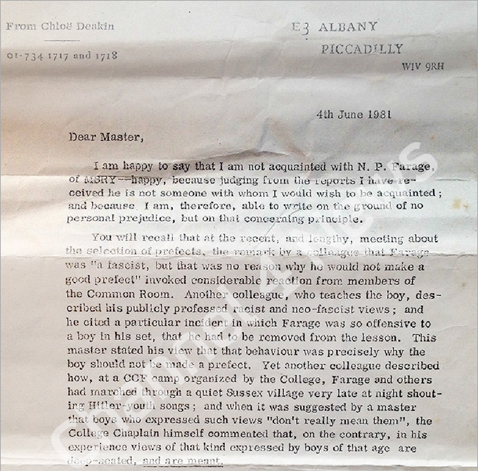 anyabike's tweet photo. Your periodic reminder that Farage was a fascist in school http://t.co/owwujAfvcG http://t.co/I6nEtEaHlr