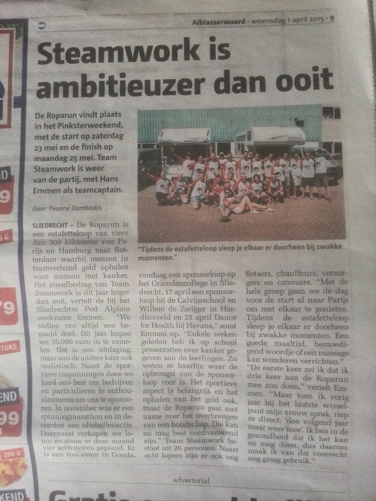 293_steamwork's tweet image. Mooi stuk in de #merwestreek van afgelopen week.  #roparun #steamwork #sliedrecht