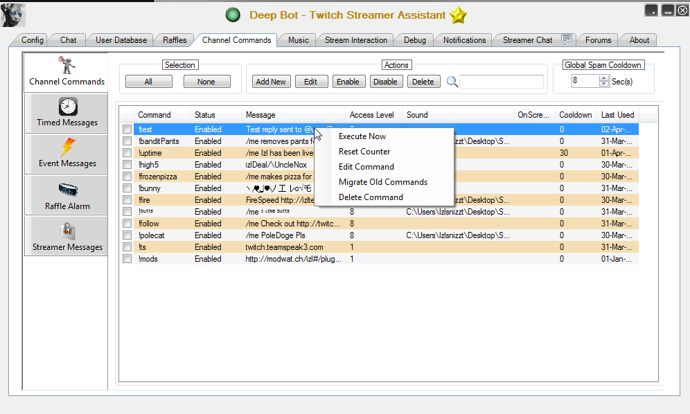 deepsite's tweet photo. @Razorsharp77 Just right click in the command window and "import old commands" http://t.co/AXDTIORX8c
