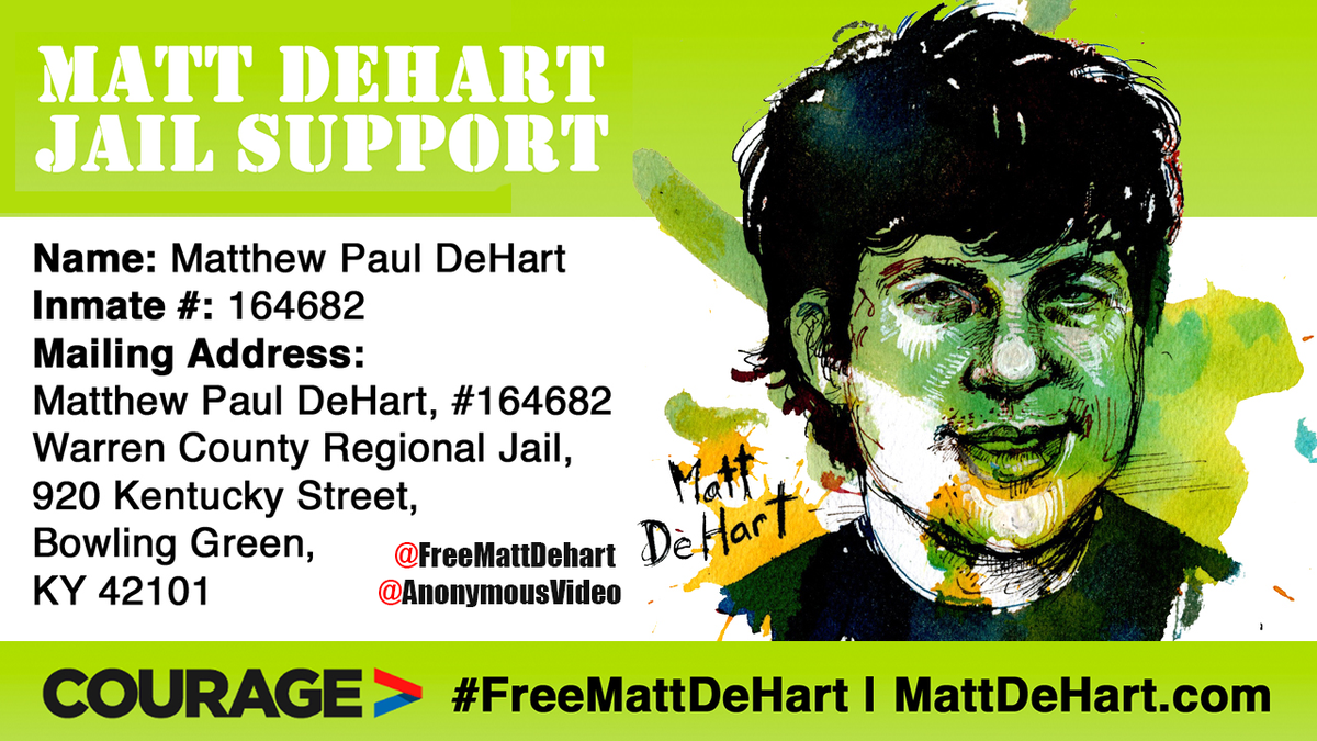 Anon_AnonySD's tweet photo. ►He URGENTLY NEEDS YOUR HELP ►#Anonymous #Hacker Matt DeHart https://t.co/Xsst2nRmqV #FreeMattDehart #FreeAnons http://t.co/BfRo9F5qNp