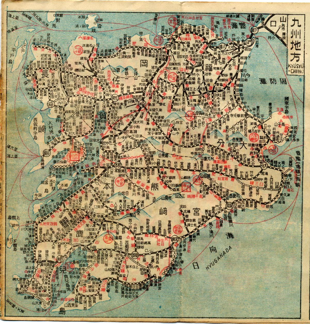 戦前の東京 鉄道路線図