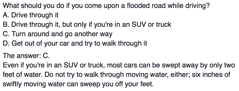 BluegrassARC's tweet photo. Do you know the answer? With flooding all over KY, visit http://t.co/jq21xGxc5J to make sure you're prepared! http://t.co/czsoUPLB0E