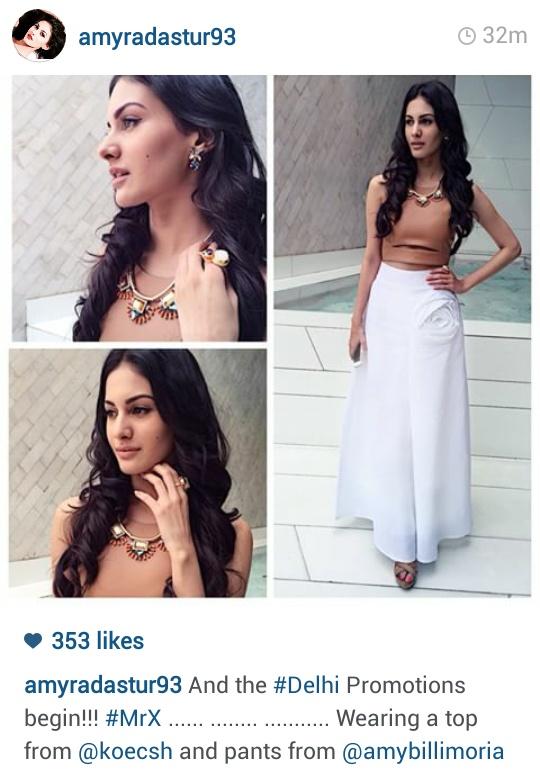 amybillimoria's tweet photo. Once again @AmyraDastur93 wears #TheInnerShift by #AmyBillimoria for #MrX promotions, styled by @bornalitalukdar http://t.co/390NFBS28O