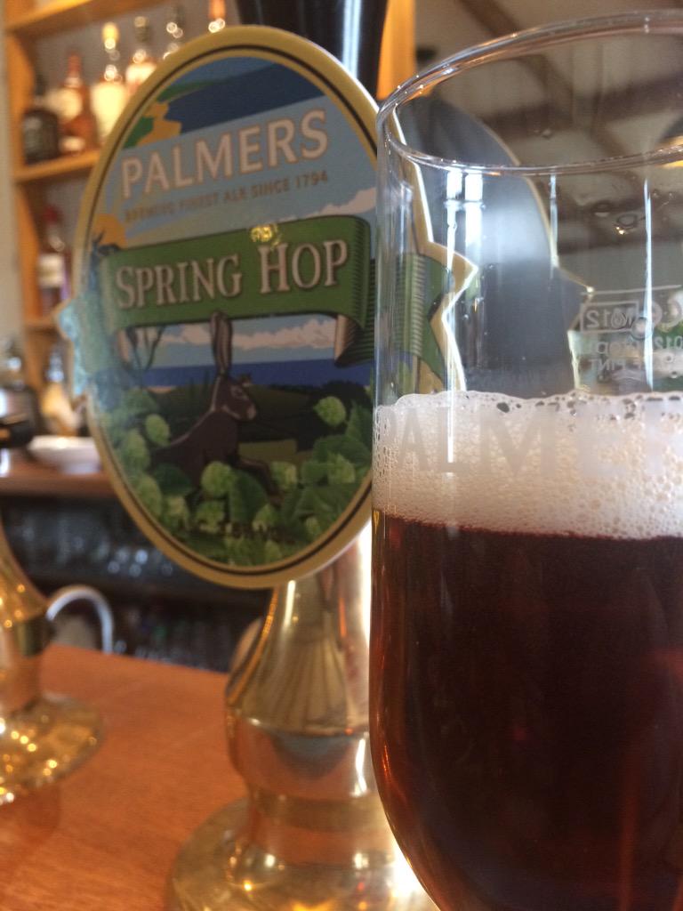 Brand new for #Easter2015 <a href="/palmersbrewery/">Palmers Brewery</a> #SpringHop 3.8% and very tasty. New barrel ready to go today!
