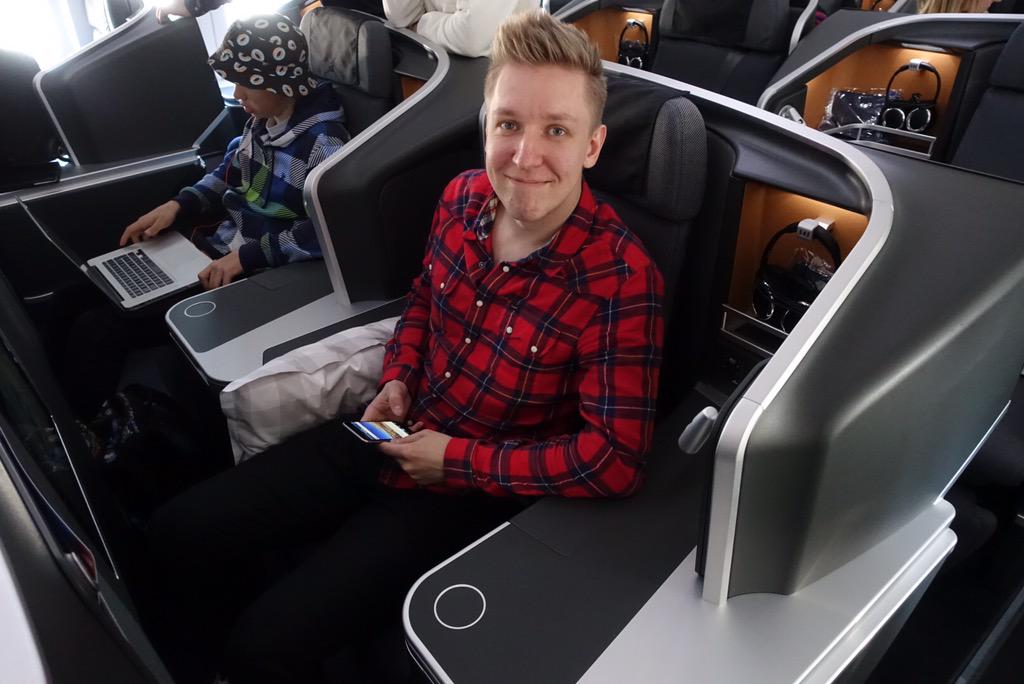 Brodern er fornøyd med den nye SAS kabinen :) #sas #emundviking #NYC #NYRangers