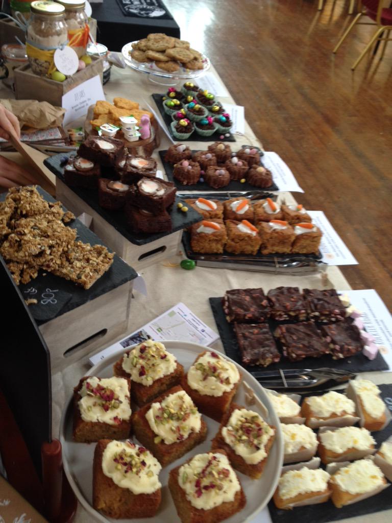 barefoodco's tweet photo. Head down to Easter Extravaganza at @thehallsnorwich today for some cake and fun! The Easter bunny is here... http://t.co/ZBze6OuHWQ