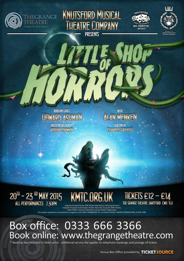 Knutsford Musical Theatre Company present "Little Shop of Horrors" at The Grange Theatre, Northwich 20-23 May