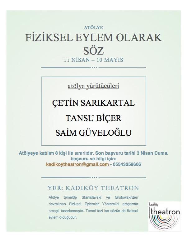 atölyede 3 kişilik yerimiz kaldı, son başvuru 8 nisan

facebook.com/events/8813817…