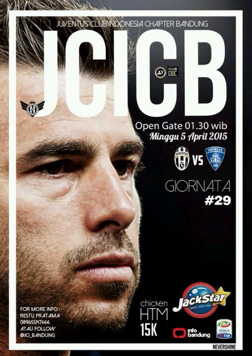 #NobarJUVENTUSEmpoli | Minggu  5/4 | OG: 01.30 WIB | <a href="/jackstarbdg/">jackstarbdg</a>, Jl.Pelajar Pejuang 45 | HTM: 15K  <a href="/Juventini_MCU/">Juventini Maranatha</a>