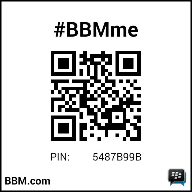 #BBMme PIN: 5487b99b
pin.bbm.com/5487b99b