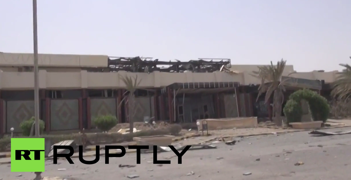 ImranHSarker's tweet photo. Sana'a Intl Airport terminal destroyed in Saudi-led airstrikes on #Yemen #RT https://t.co/vUQhO6XHqd http://t.co/ku8svIYkrD