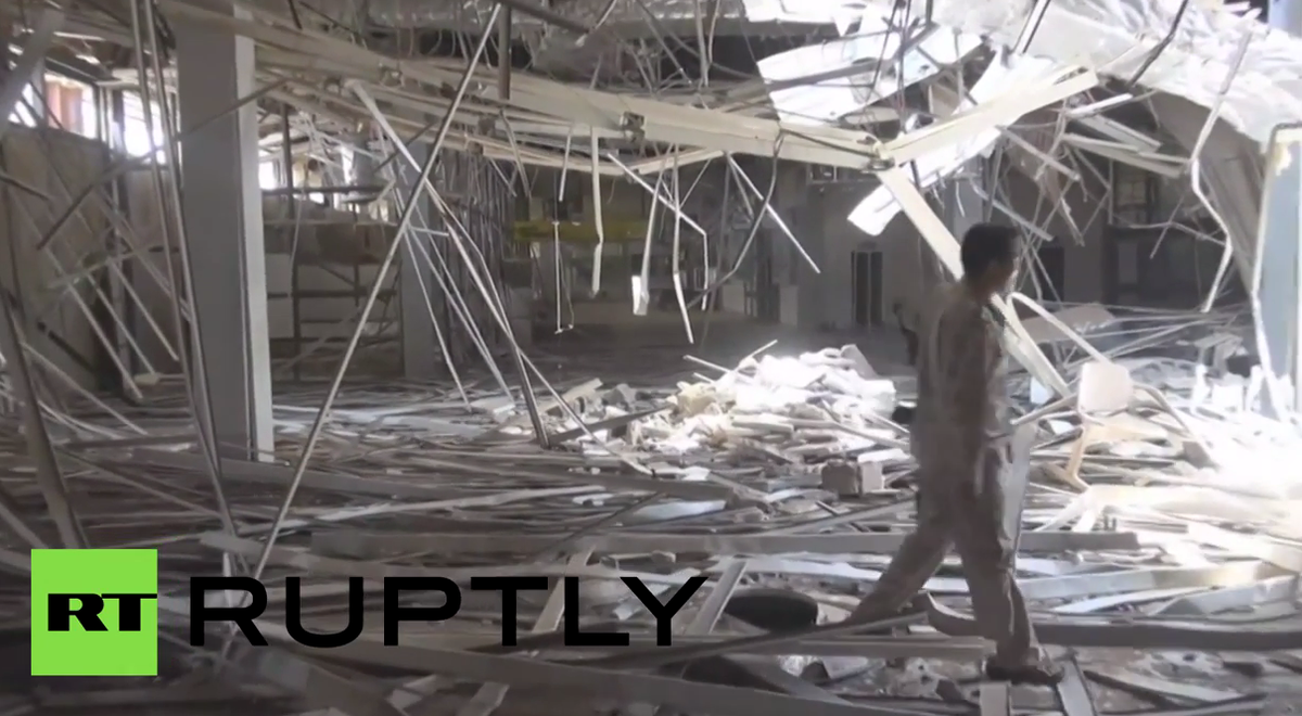ImranHSarker's tweet photo. Sana'a Intl Airport terminal destroyed in Saudi-led airstrikes on #Yemen #RT https://t.co/vUQhO6XHqd http://t.co/ku8svIYkrD