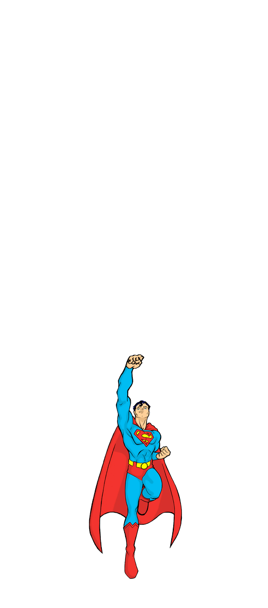 Tap the picture, swipe up, and watch Superman fly