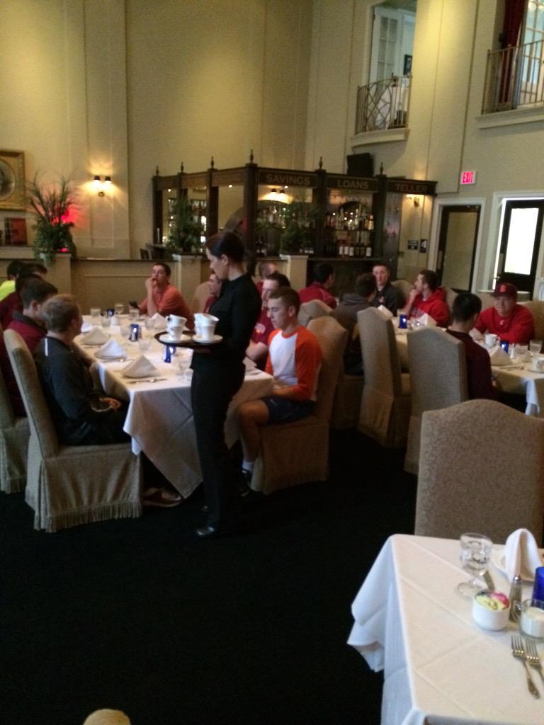 Thank you to everyone at Isabella's for our team breakfast. #SUbaseball2015 #bestfoodintown