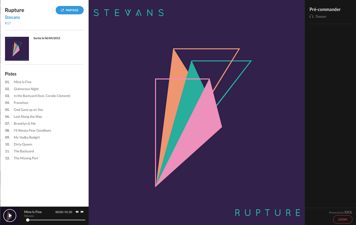 IpanemaMusic's tweet photo. Pour écouter et pré-commander l'album RUPTURE de @stevansgroup c'est par içi>>> https://t.co/GNOPpR47V6
#6avril #J3 http://t.co/VlnSGhOnAO