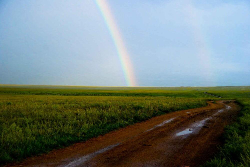 AmazingMongolia's tweet photo. #Mongolia is always as beautiful as it is with this sunset #rainbow . #travel #ttot #wanderlust #travelpics #nature http://t.co/xKLkWrwWQE