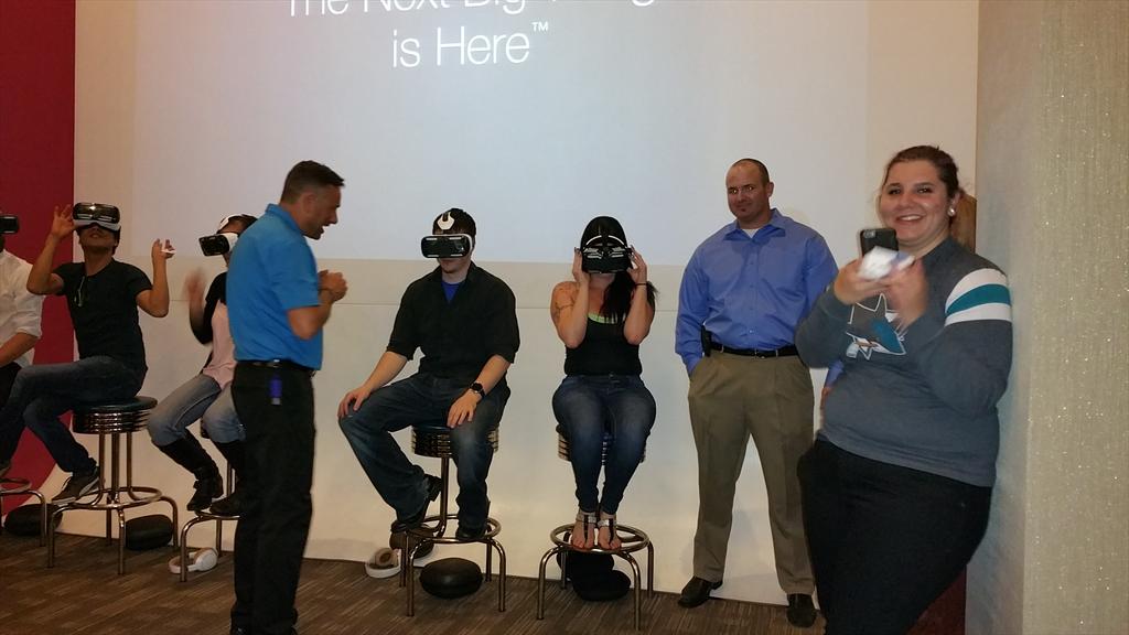 richardh997's tweet photo. Great Sec's delivering the VR and GS6 experience.  Associate in the far left for VR was really enjoying it. http://t.co/zylsNKuCL5