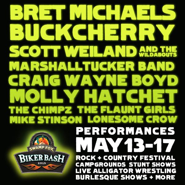ShakerzTV's tweet photo. RT @SwampFoxBiker: Psyched 4 @bretmichaels @Buckcherry @WildaboutsBand @CYBYall @mollyhatchet @thechimpz @Flauntgirls http://t.co/7Bqvotihyl