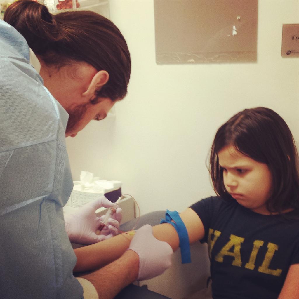 cleaningmiracle's tweet photo. So proud of my Beasty Baby! She took getting her blood drawn like a champ 💥✊ #meanface #strongmexicangirl #mamasgirl http://t.co/0XtngTtaVv